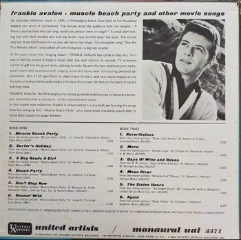 Frankie Avalon - Muscle Beach Party (LP) - Image 2