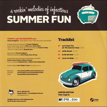 Tommy and The Rockets – Let’s Have Fun in the Summer Sun (7"-EP) - Image 2