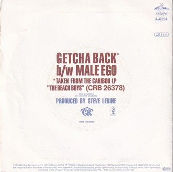 The Beach Boys – Getcha Back (7") - Image 2