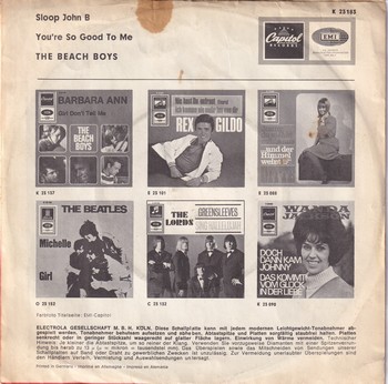The Beach Boys – Sloop John B (7") - Image 2