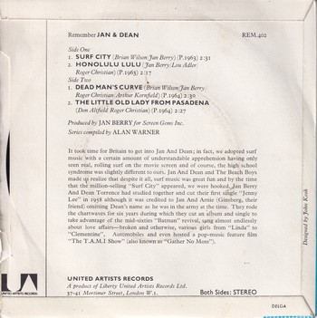 Jan & Dean - Remember Jan & Dean (7"-EP) - Image 2