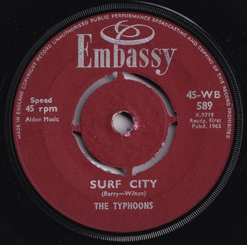 The Typhoons - Surf City (split 7")