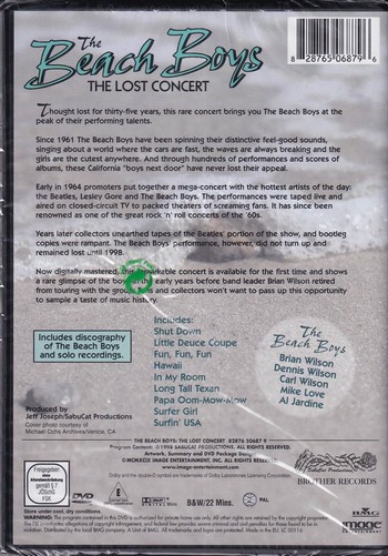 The Beach Boys – The Lost Concert (DVD) - Image 2