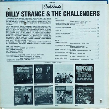 Billy Strange & The Challengers - Billy Strange & The Challengers (LP) - Image 2