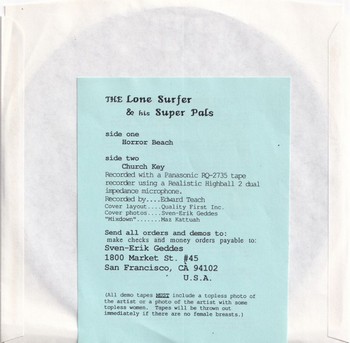 The Lone Surfer and His Super Pals - Horror Beach (7") - Image 2