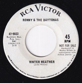 Ronny & The Daytonas - Winter Weather (7")