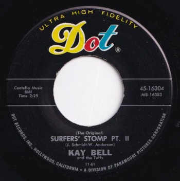 Kay Bell and The Tuffs - Surfers' Stomp Pt. 1 (7") - Image 2