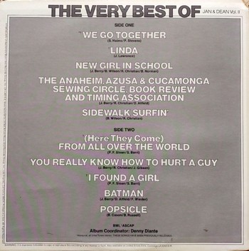 Jan & Dean - The Very Best of Jan & Dean Vol. II (LP) - Image 2