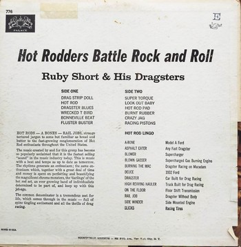 Ruby Short and His Dragsters - Hot Rodders Battle Rock and Roll (LP) - Image 2