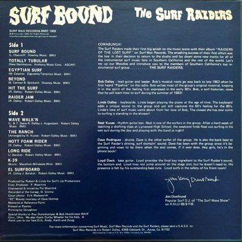 The Surf Raiders - Surf Bound (LP) - Image 2